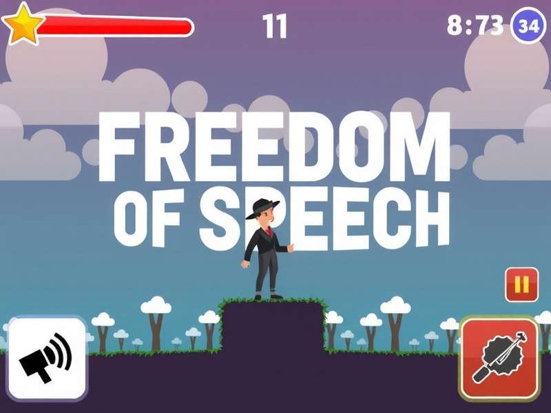 Concept art of a futuristic city with holographic billboards showing censored and uncensored messages side by side