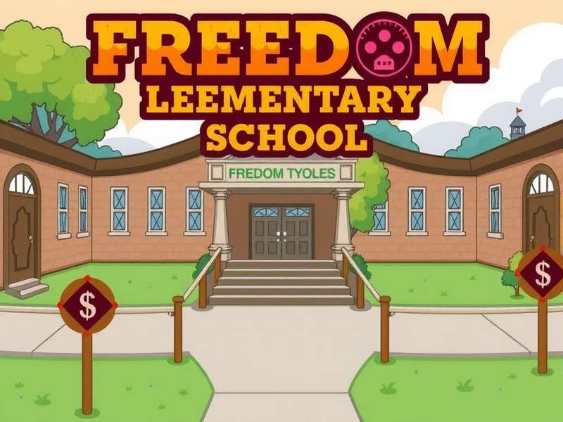 Children engaged in collaborative learning at Freedom Elementary School