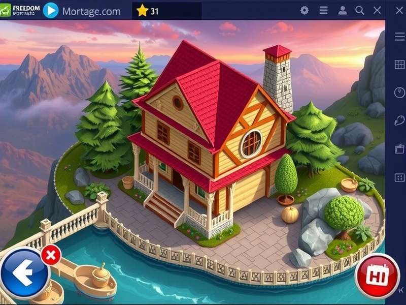 Freedom Mortgage concept illustration showing a home with coins and a graph representing Elite vs Freedom home loan comparison in India